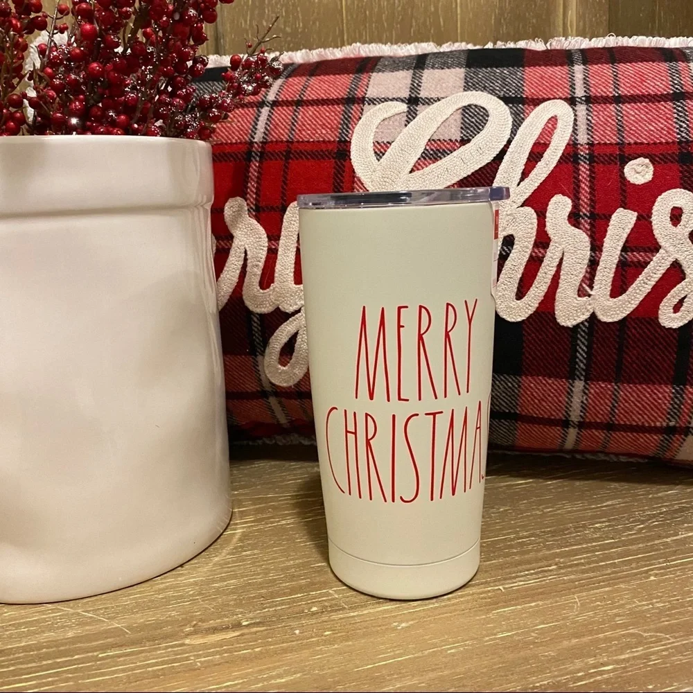 Rae Dunn insulated travel Mug MERRY CHRISTMAS